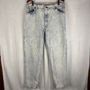 Vintage Levis 550 Jeans Mens 40x32 Orange Tab Acid Wash Blue Denim Straight 90s